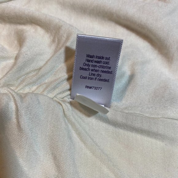 Jennifer Lopez Sheer Tunic Top Size Large Brown Cream - Picture 4 of 6